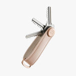 Orbitkey Leather Key Organizer in Blush keys out