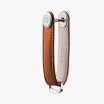 Orbitkey Leather Key Organizer in Cognac side view