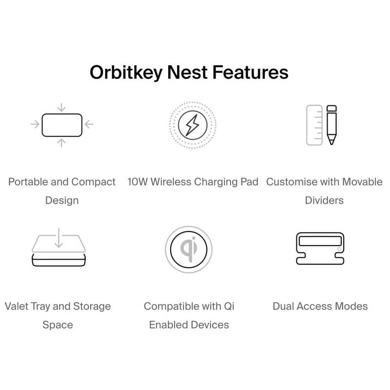 Orbitkey Nest in Black - features