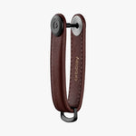 Orbitkey Saffiano Leather Key Organizer in Dark Cherry side view