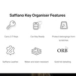 Saffiano Leather Key Organizer