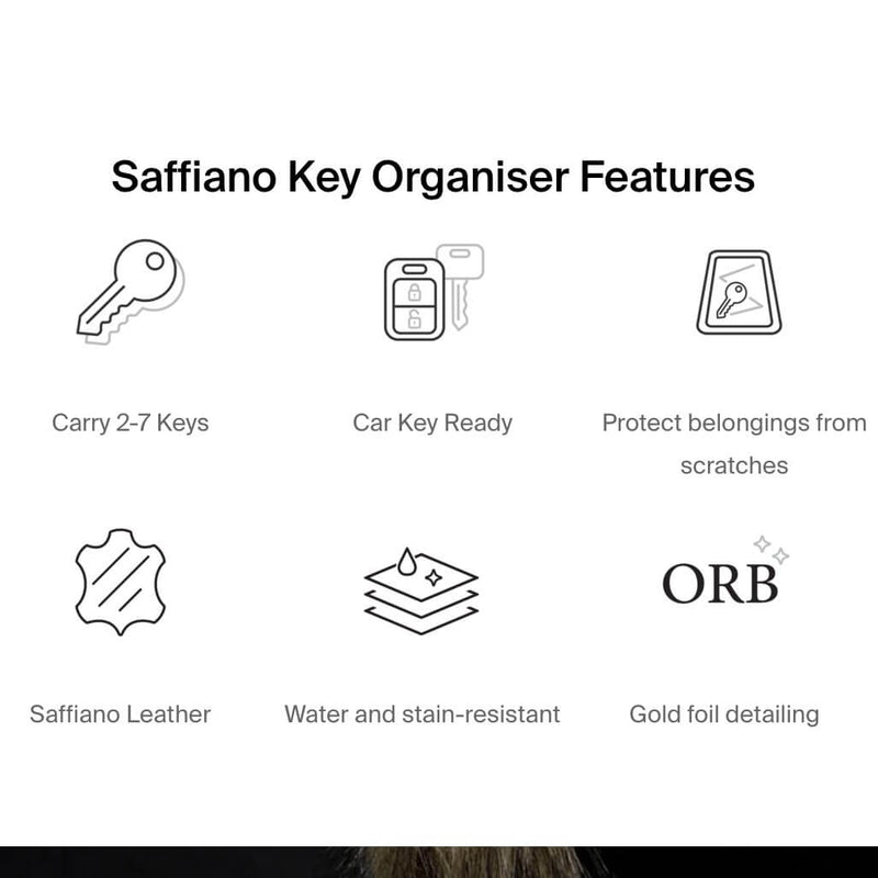 Saffiano Leather Key Organizer