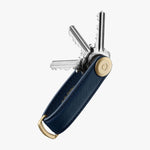 Orbitkey Saffiano Leather Key Organizer in Oxford Navy keys out