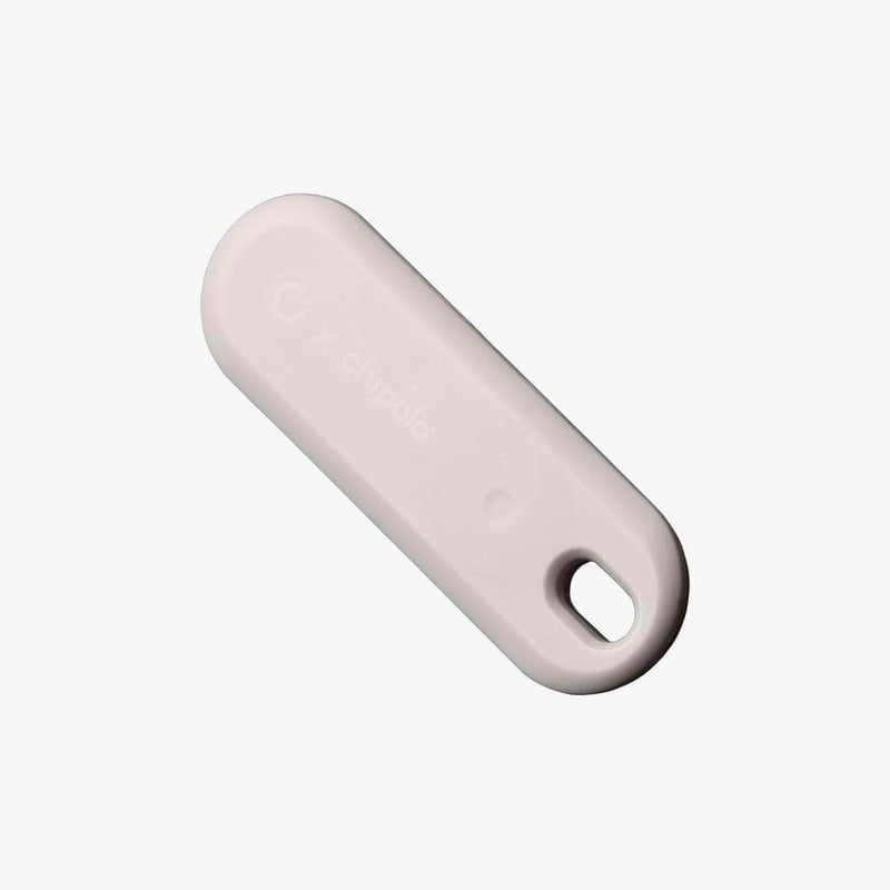 Orbitkey x Chipolo Bluetooth Tracker in Stone front view