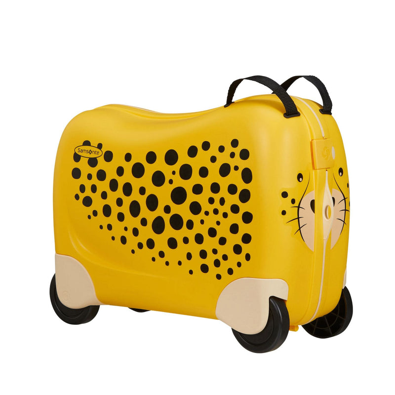 Side of cheetah Samsonite Dream Rider suitcase