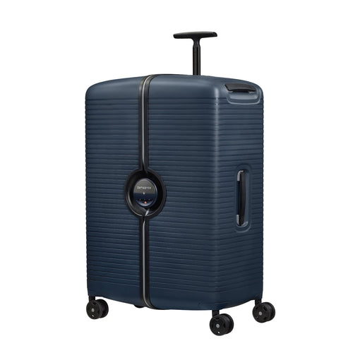 Front of dark navy Samsonite Ibon Spinner Large