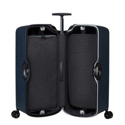 Inside of dark navy Samsonite Ibon Spinner Large