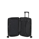 Inside of matte graphite Samsonite Nuon Spinner Carry-on Expandable