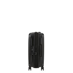 Expanded side of matte graphite Samsonite Nuon Spinner Carry-on Expandable