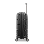 Side of midnight black Samsonite Outline Pro Spinner Carry-On