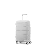 Front of misty grey Samsonite Outline Pro Spinner Carry-On