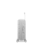 Side of misty grey Samsonite Outline Pro Spinner Carry-On