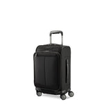 Front of black Samsonite Silhouette 17 Spinner Carry-on