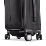 Wheels of black Samsonite Silhouette 17 Spinner Carry-on