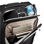 Front pocket of black Samsonite Silhouette 17 Spinner Carry-on