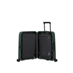 Inside of forest green Samsonite Magnum Eco Spinner Carry-On