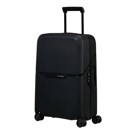Front of graphite Samsonite Magnum Eco Spinner Carry-On