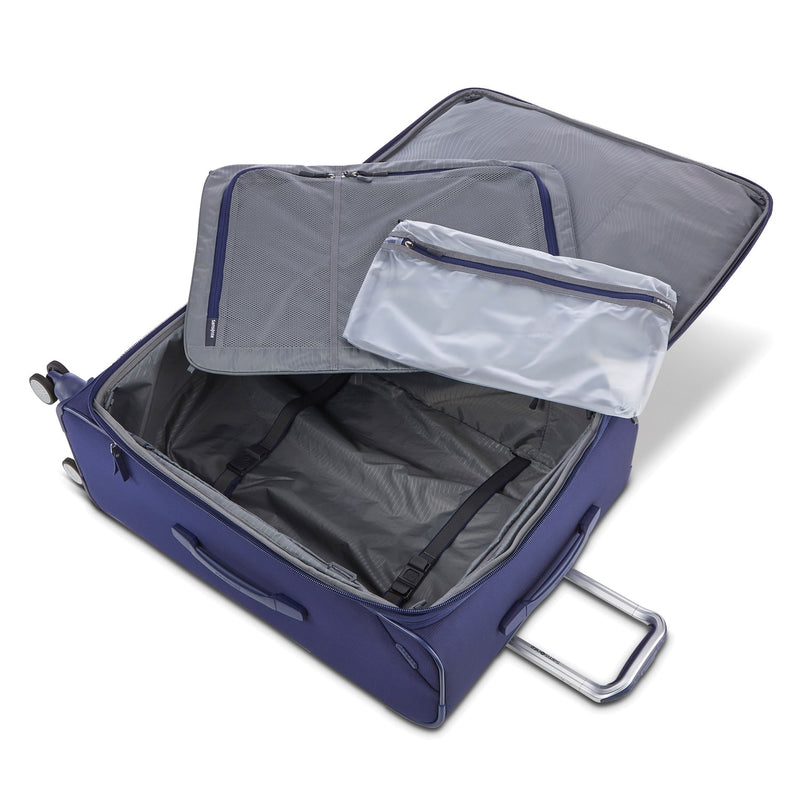 Removable accessories of iris blue Samsonite Ascentra Spinner Large