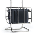Samsonite Airea Spinner Carry-On Expandable in Dark Blue in cage