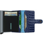 Secrid Miniwallet Nile in Blue open