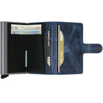 Secrid Wallets Miniwallet Vintage in Blue open