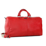 TecknoMonster Bolina Leather Duffle in red front view