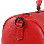 TecknoMonster Bolina Leather Duffle in red carbon accent