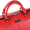 TecknoMonster Bolina Leather Duffle in red top handles