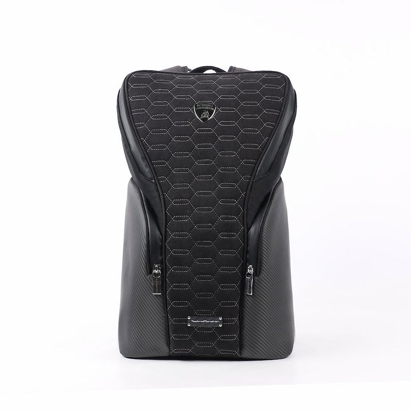 TecknoMonster Lambroghini Zangolo Backpack in Carbon Fiber front view