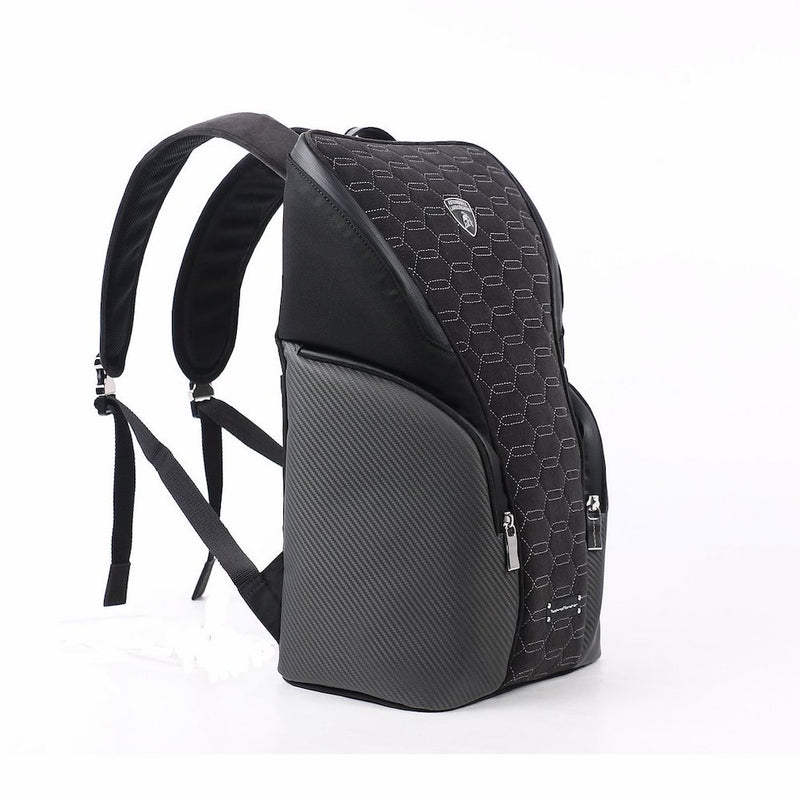 TecknoMonster Lambroghini Zangolo Backpack in Carbon Fiber side view