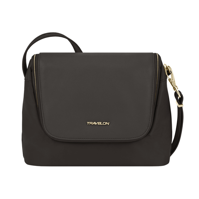 Travelon Anti-Theft Addison Women's East/West Crossbody in colour Black - Forero's Bags and Luggage Vancouver Richmond