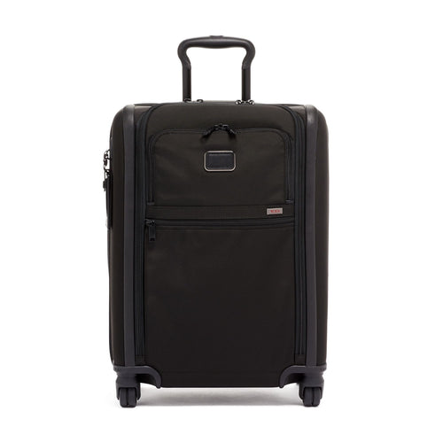 Front of black TUMI Alpha 3 Continental Carry-on Spinner