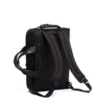 TUMI Alpha 3 Slim Three Way Brief in black backpack straps
