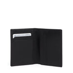 TUMI Nassau Folding Card Case in Black Textured inside