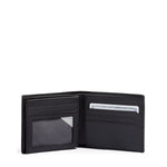 Inside of black texture TUMI Nassau Global Center Flip Passcase Wallet