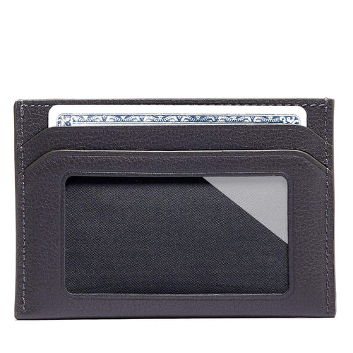 TUMI Nassau Slim Card Case in Grey Textured back