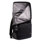 TUMI Harrison Osborn Roll Top Backpack in Black open