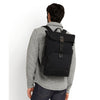 TUMI Harrison Osborn Roll Top Backpack in Black on model