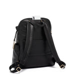 Back of black-gold TUMI Voyageur Ruby Leather Backpack