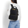 model with black-gold TUMI Voyageur Hannah Women's Leather Backpack
