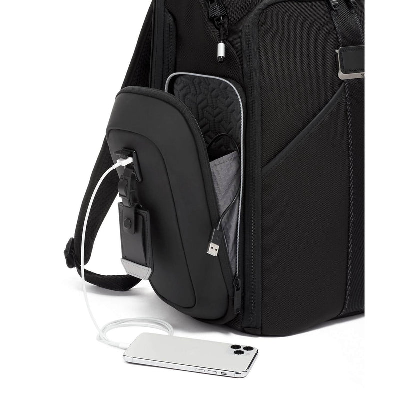 TUMI Bravo Esports Pro Large Backpack in Black side pocket