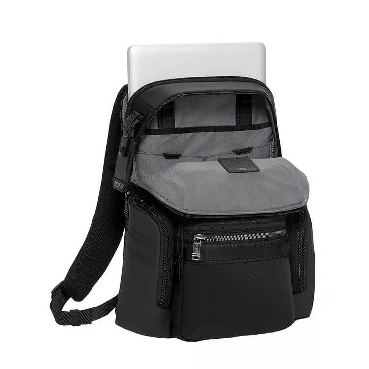 TUMI Bravo Navigation Backpack in Black inside