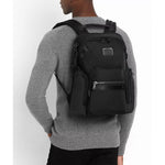 TUMI Bravo Navigation Backpack in Black on model