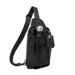 TUMI Bravo Platoon Sling in Black bottle pocket