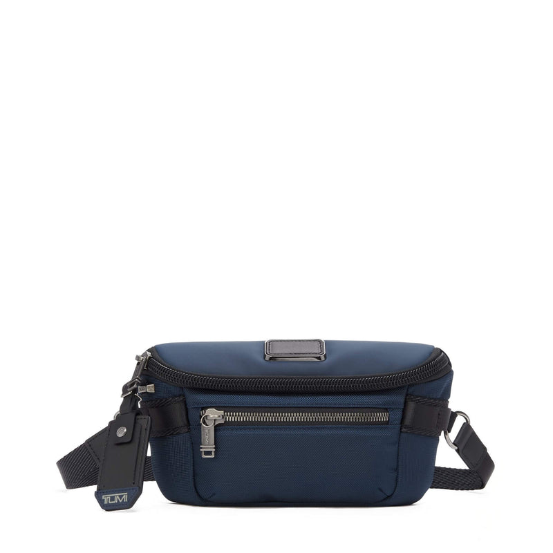 TUMI Alpha Bravo Classified Waist Pack in navy front