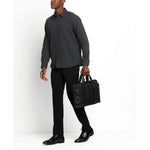 TUMI Bravo Academy Brief in Black on model