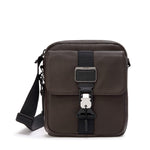 TUMI Bravo Junior Crossbody Leather in Dark Brown front