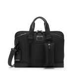 TUMI+ Small Modular Pouch in black on briefcase
