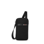 Front of black TUMI Alpha 3 Small Crossbody Pouch