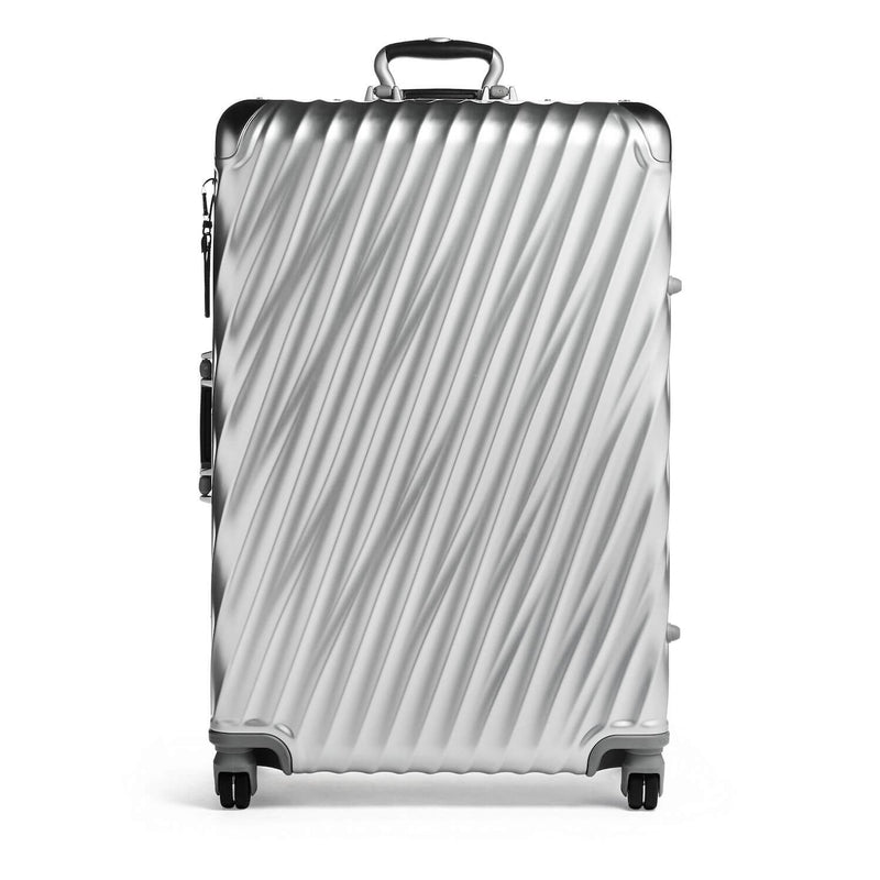 TUMI 19 Degree Aluminum Extended Trip Packing Case in Silver front view